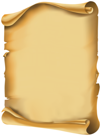 a scroll with parchment paper on it
