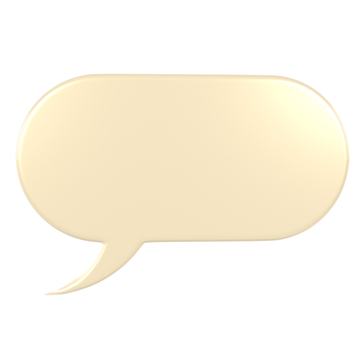 an empty speech bubble on a white background