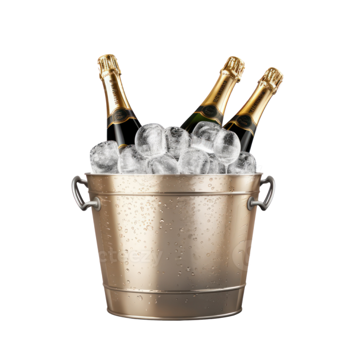 champagne in an ice bucket