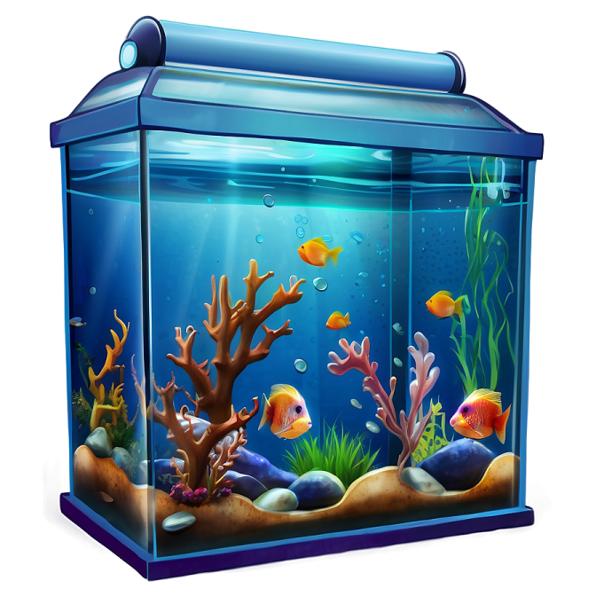 an aquarium with fish and corals