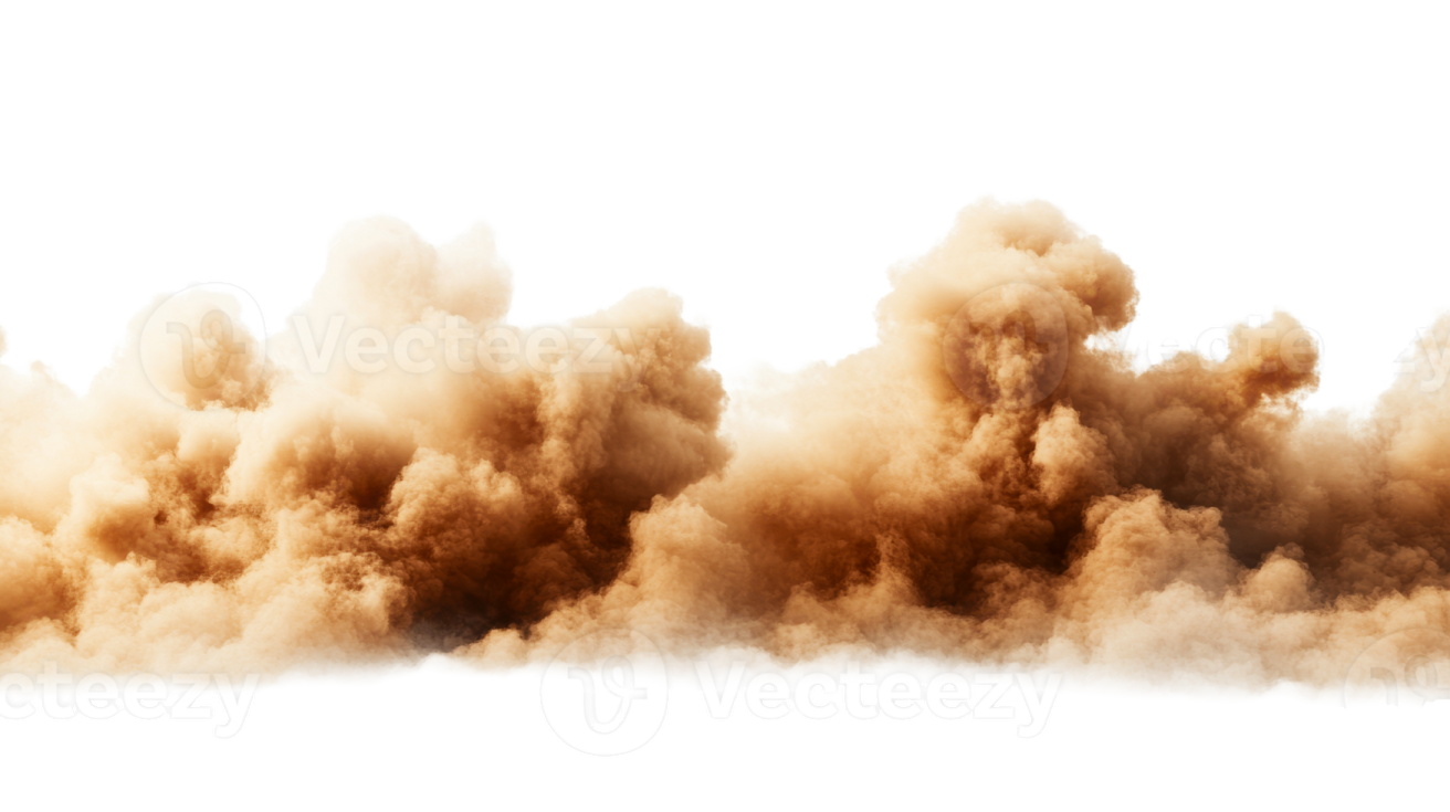 a brown smoke cloud on a white background