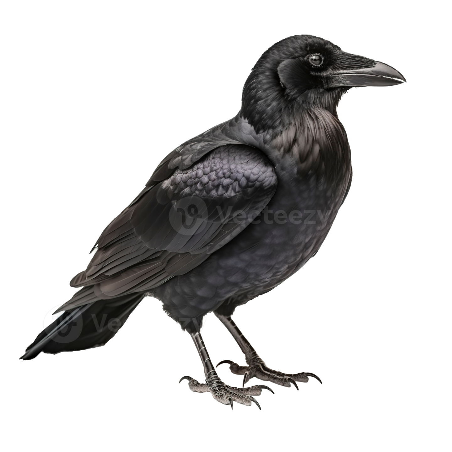 a black crow on a white background