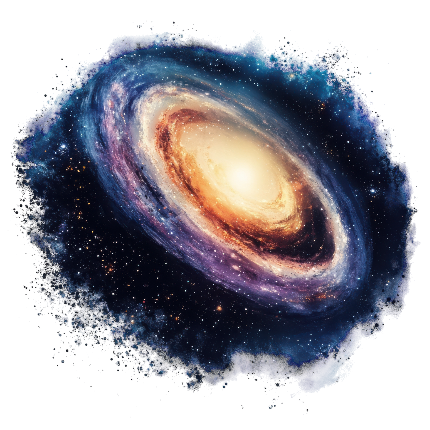a watercolor painting of the milky