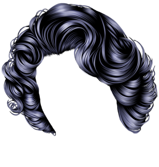 a black and white drawing of a woman's hair