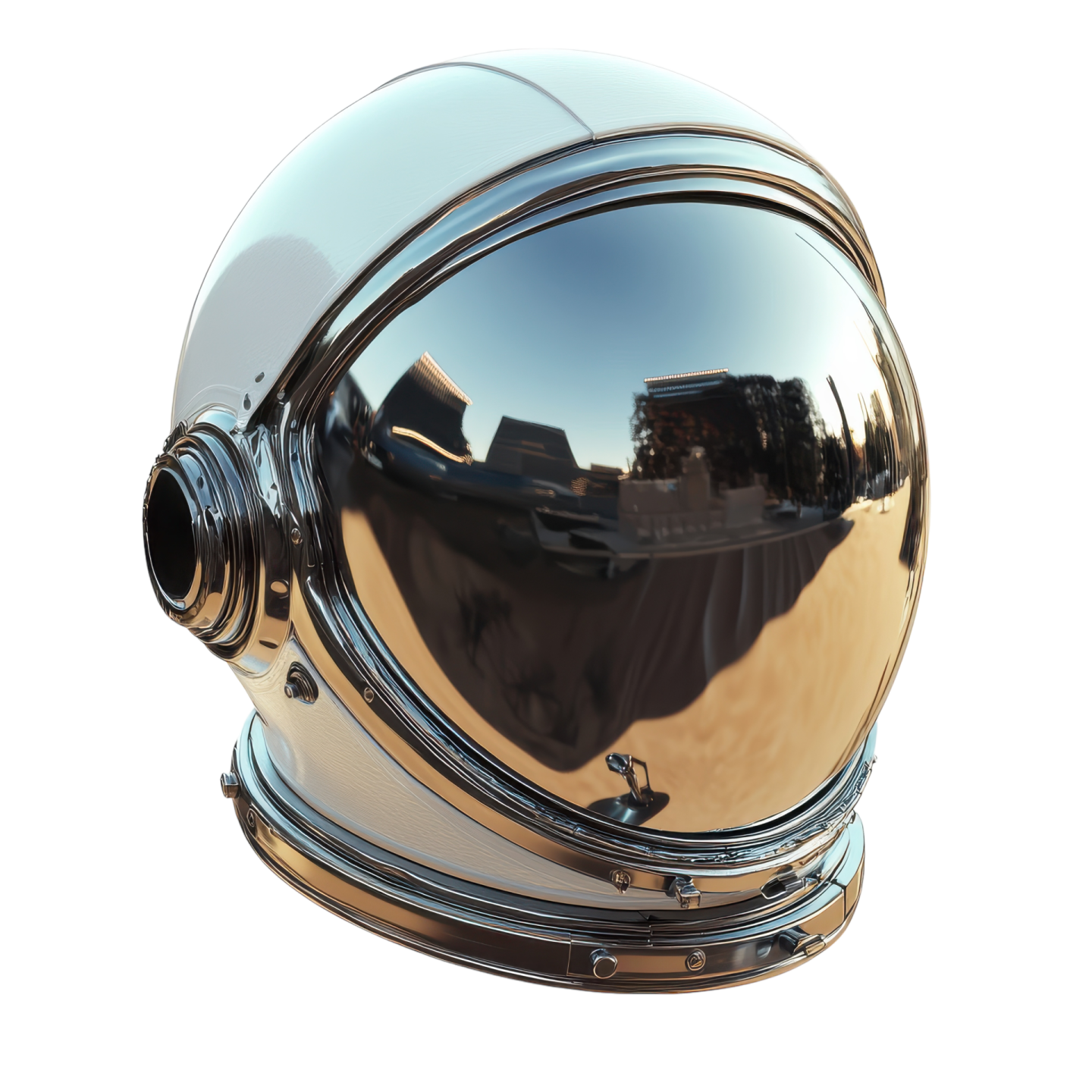 an astronaut's helmet on a white background