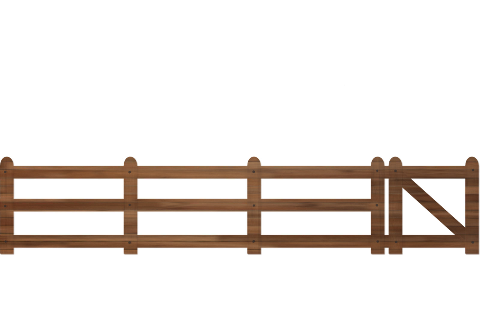 a wooden fence on a white background