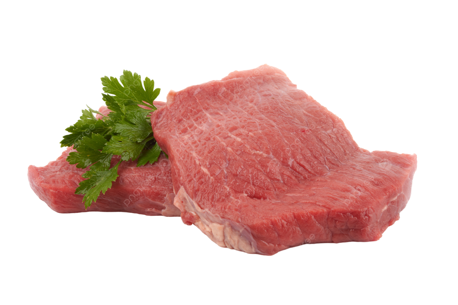 a piece of meat with parise on top