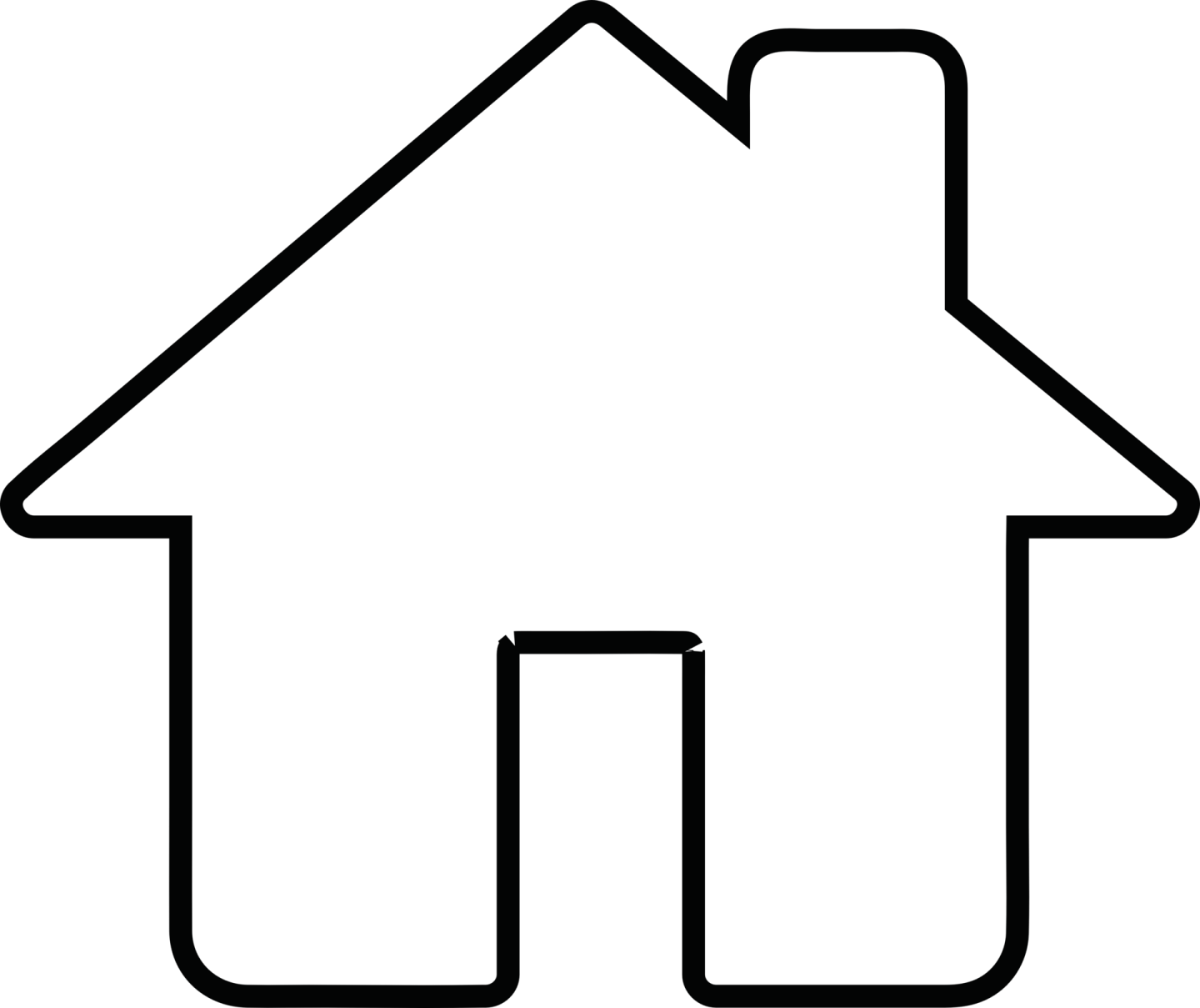 a black and white house icon