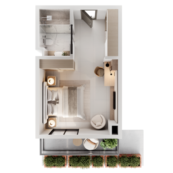 the floor plan of a small apartment