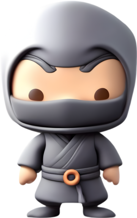 a cartoon character in a ninja outfit