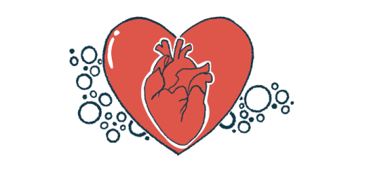 a red heart with two hands in the middle
