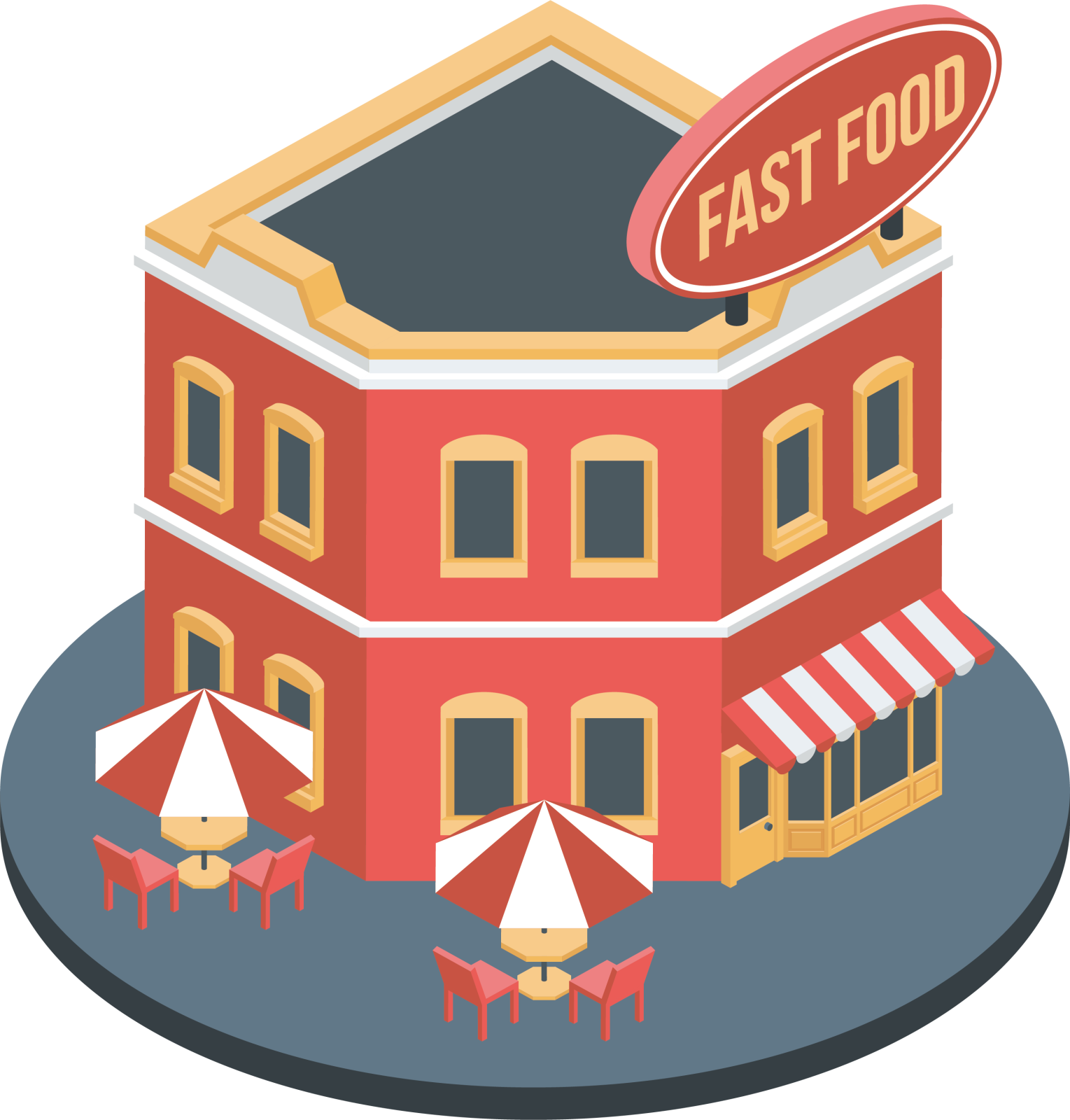 an illustration of a fast food restaurant