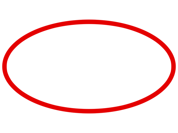 a red circle on a white background