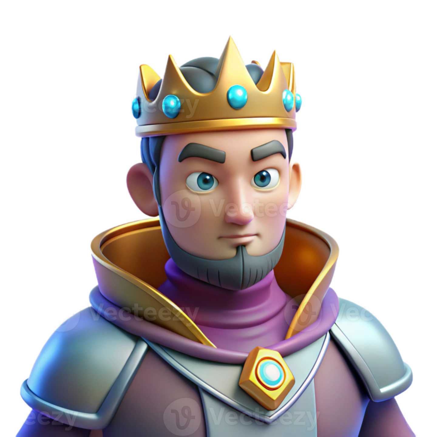 a cartoon character with a crown on his head