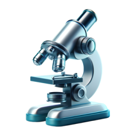 a microscope on a white background