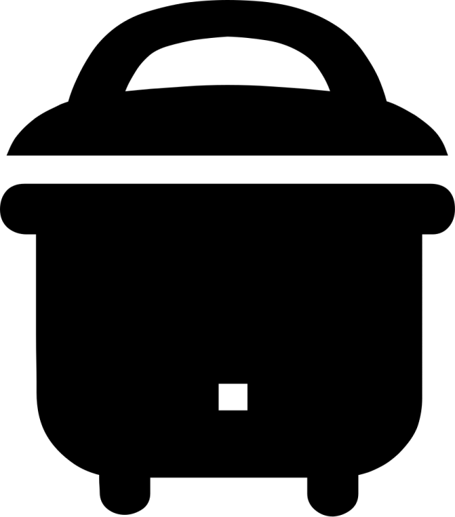 a black and white silhouette of an electric cooker