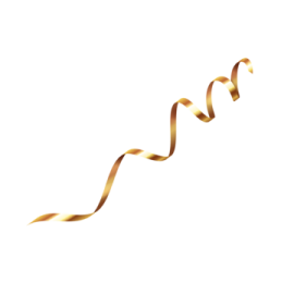 a brown ribbon on a white background