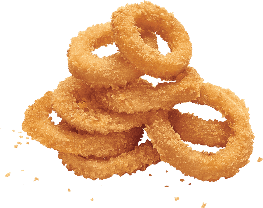 a pile of onion rings