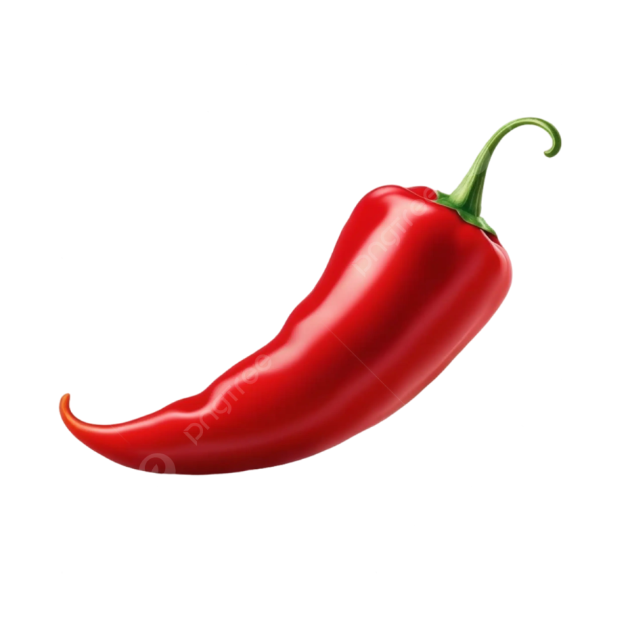 a red hot pepper on a white background