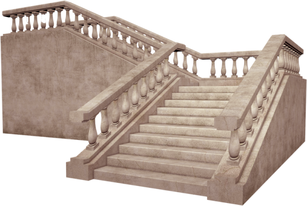 a set of stairs on a white background