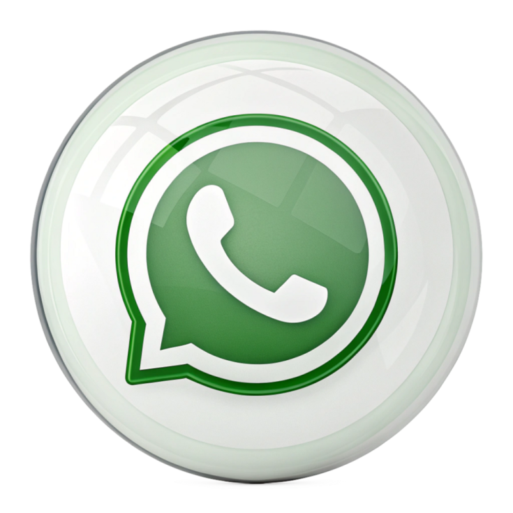 a white button with a green icon on it