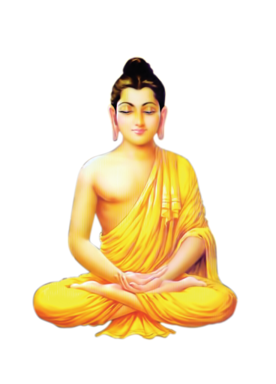a buddha statue sitting on the ground