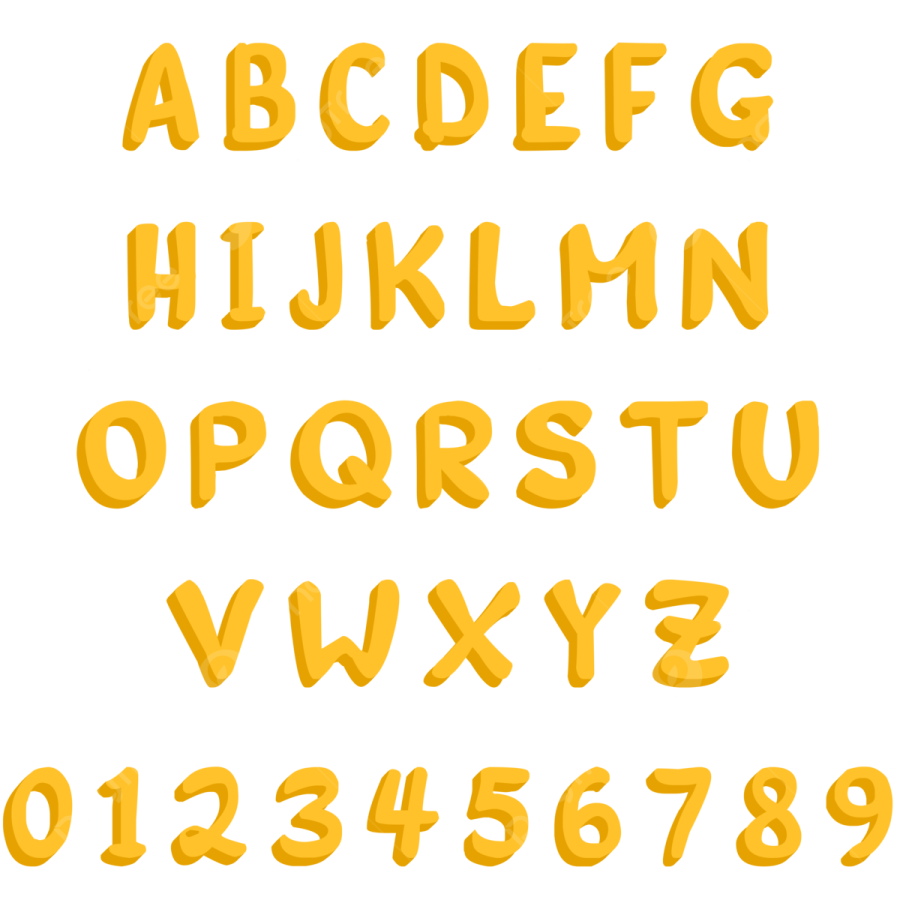 a set of balloons with the letters and numbers