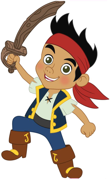 a cartoon pirate with a sword
