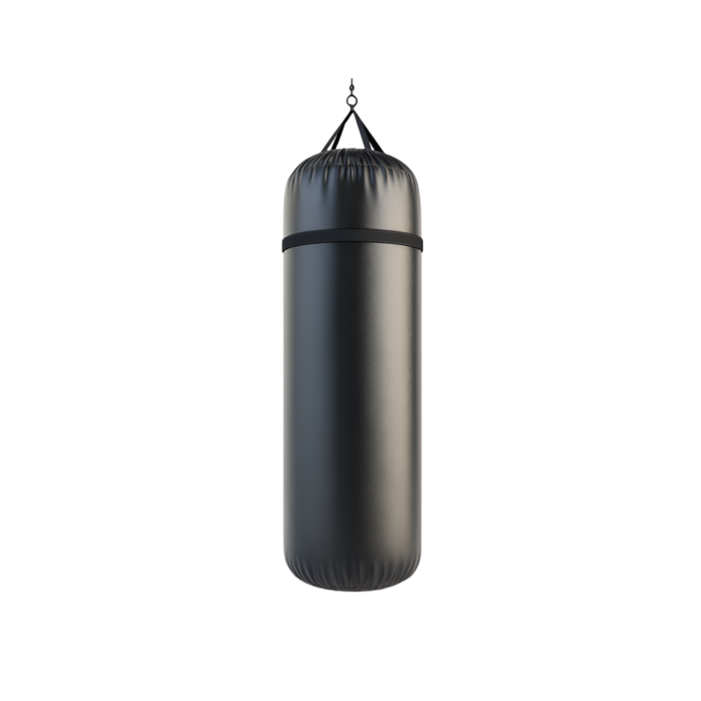 a black bag hanging on a white wall