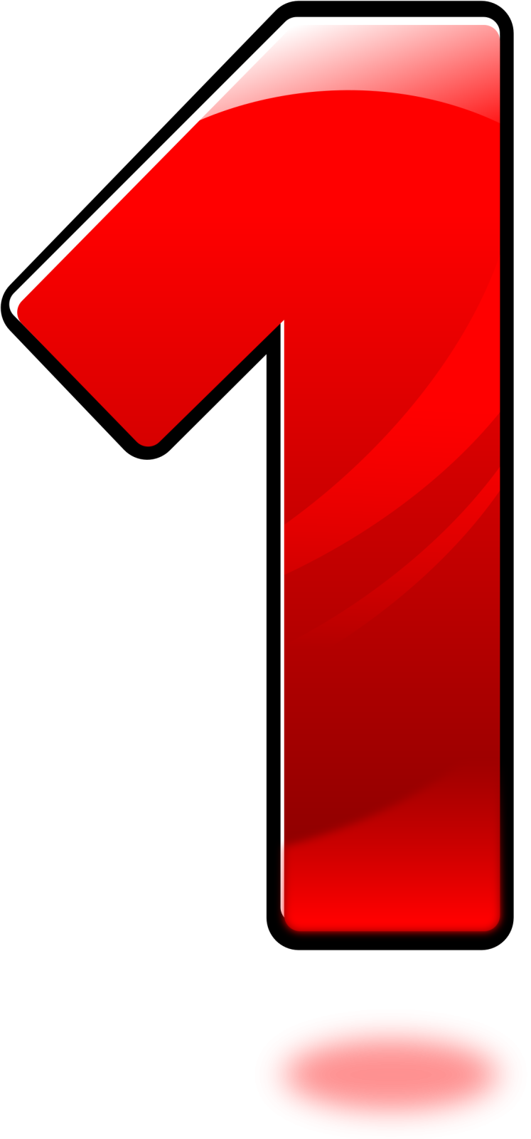 a red arrow on a white background