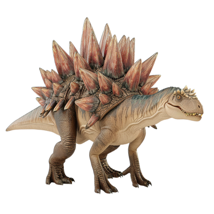 a toy dinosaur with spikes on its back