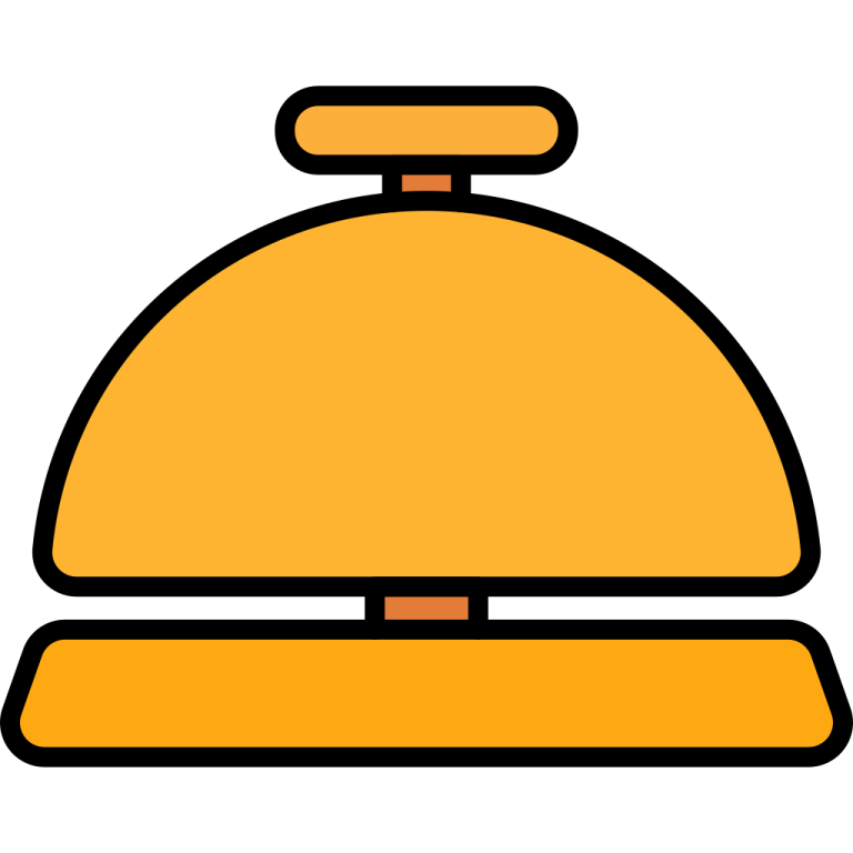 a yellow bell on a white background