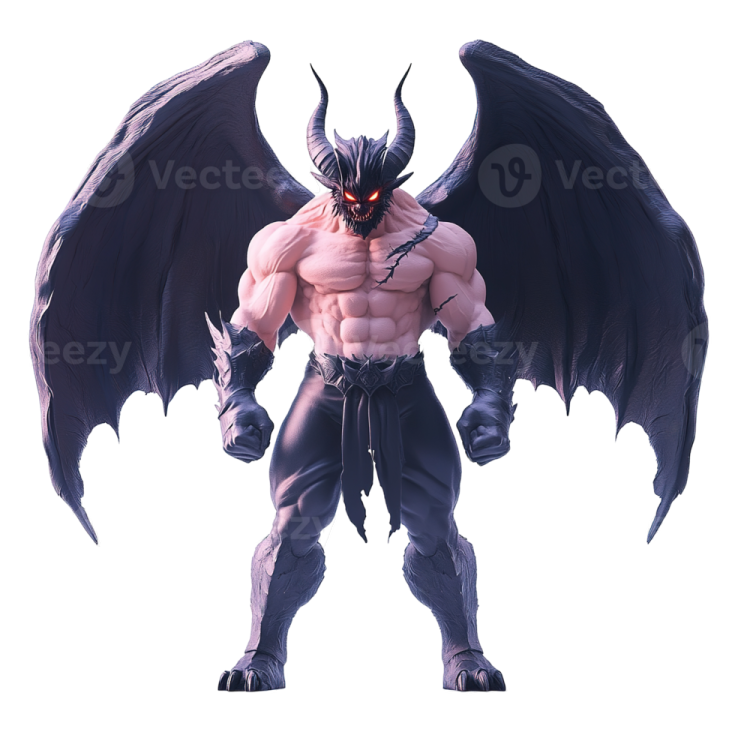 an image of a male demon with wings