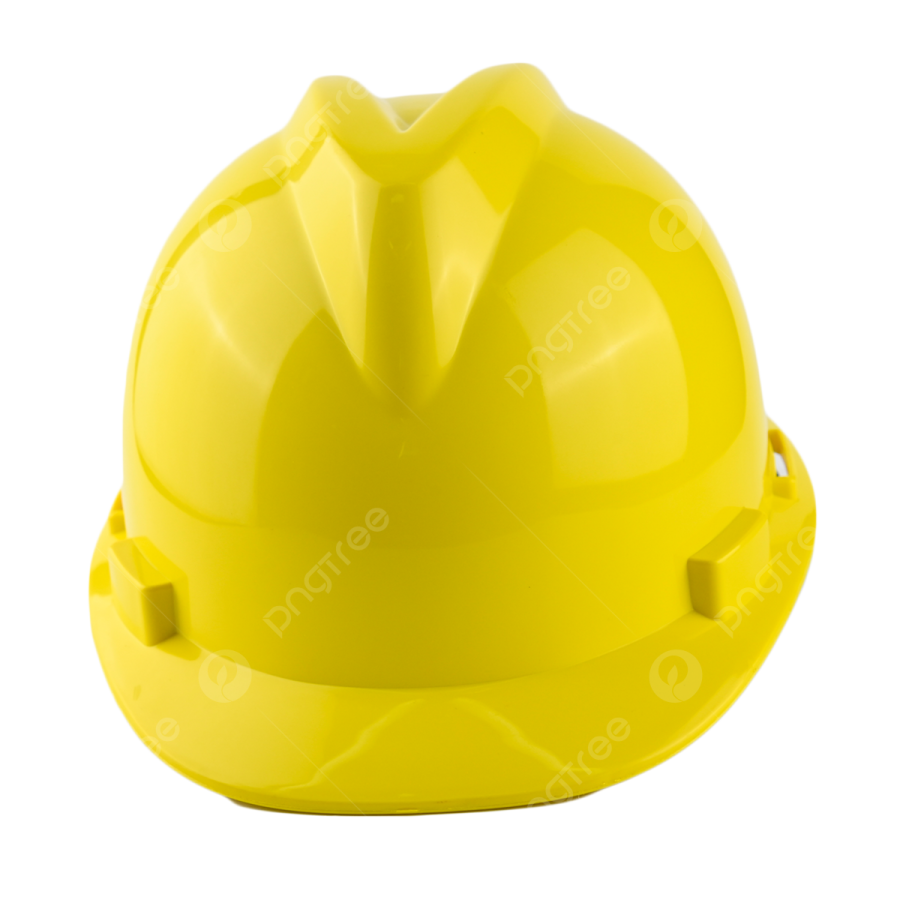 yellow hard hat on white background