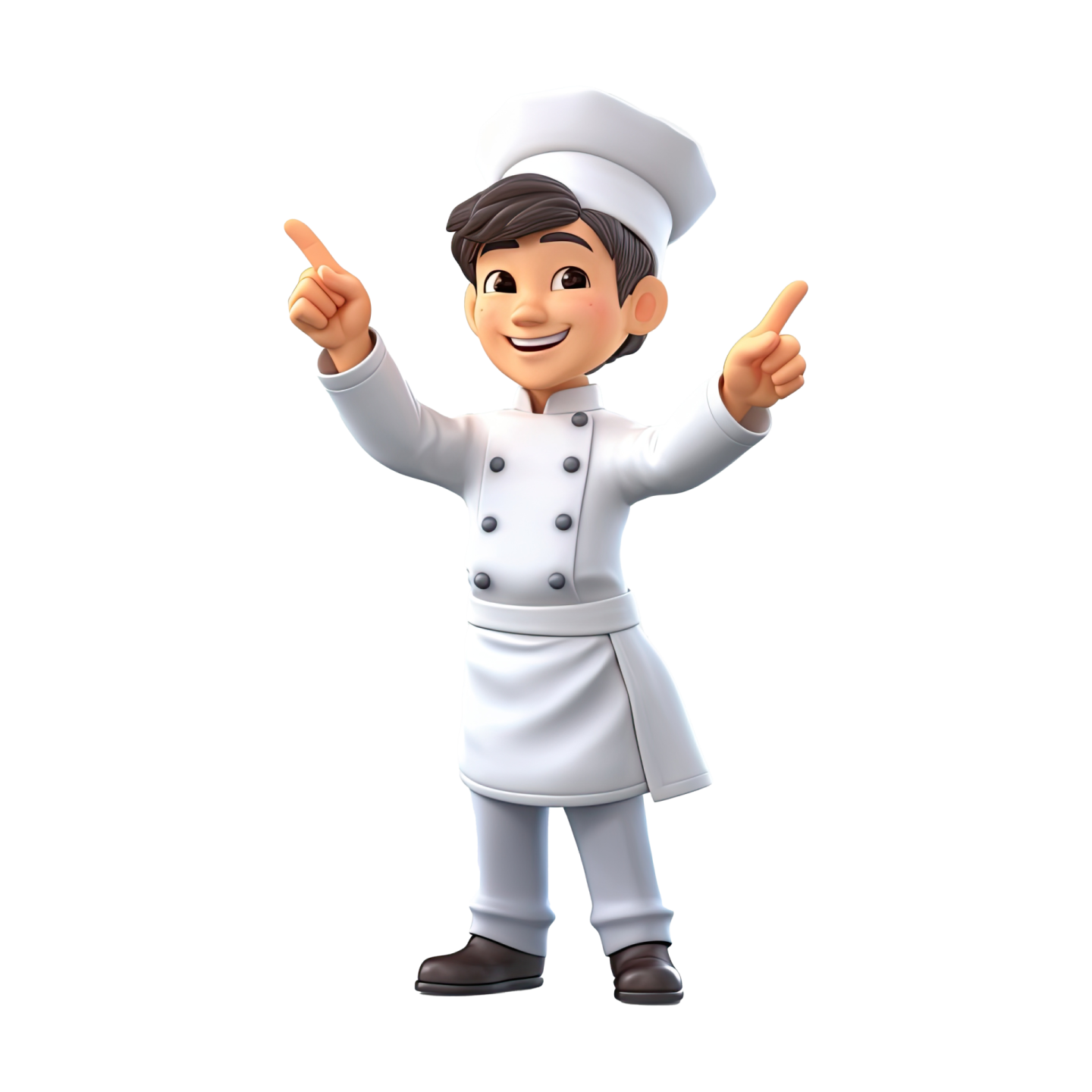 a cartoon character in a chef's uniform