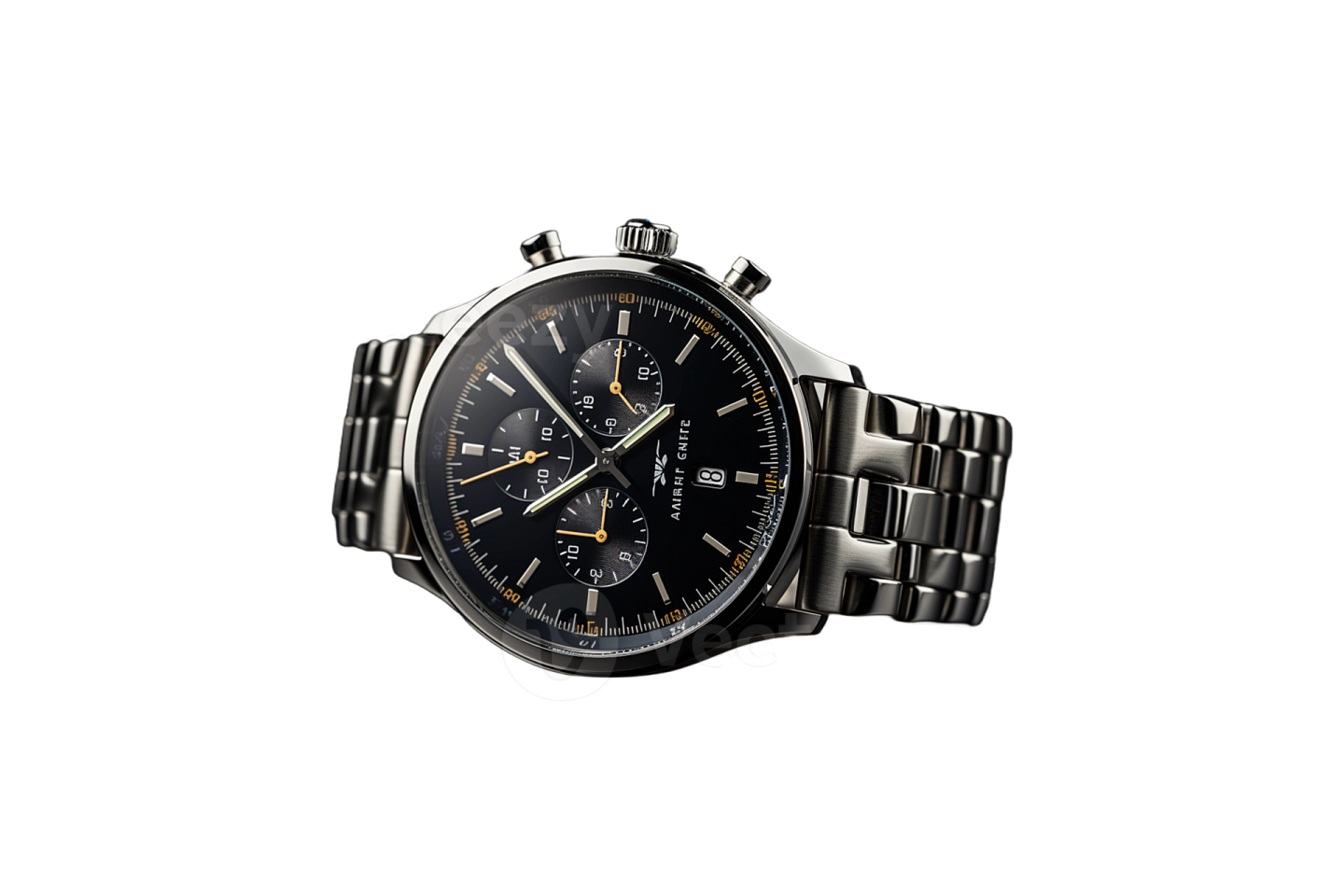 a black watch on a white background