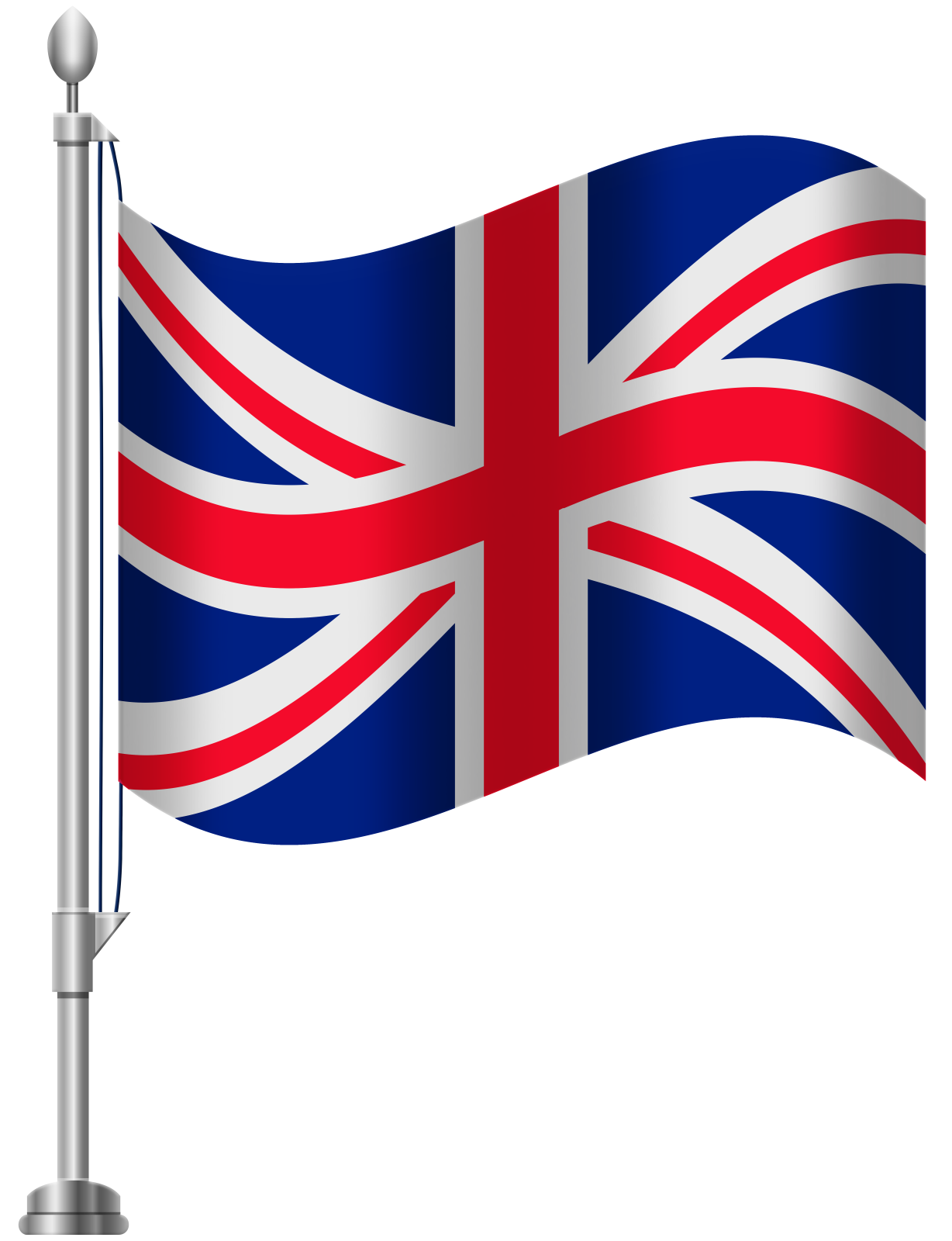 a british flag waving in the wind