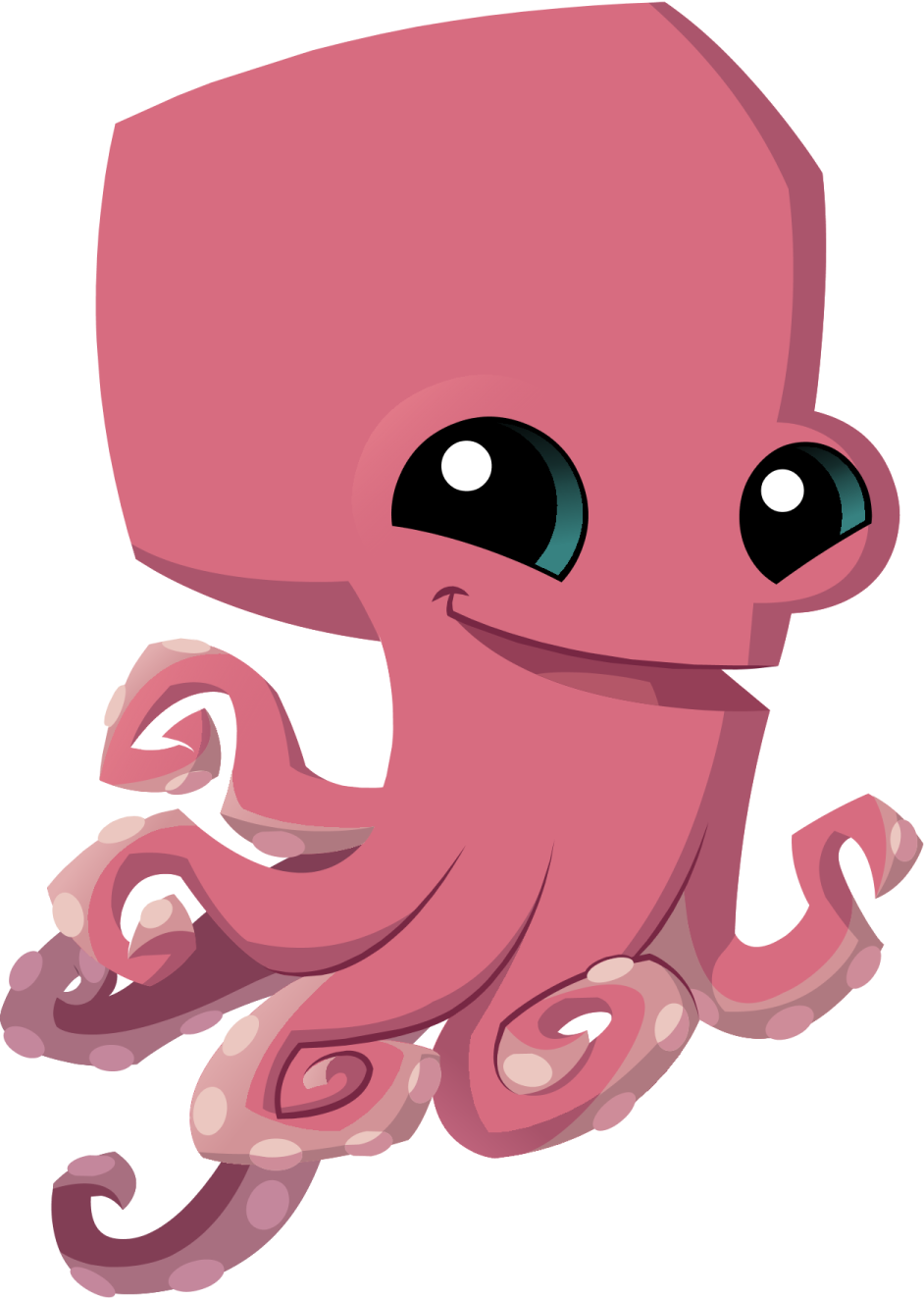 an octopus with big eyes and tentacles