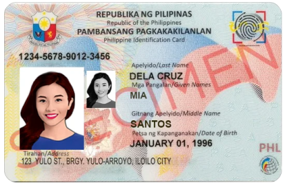 an id card with a woman's face on it