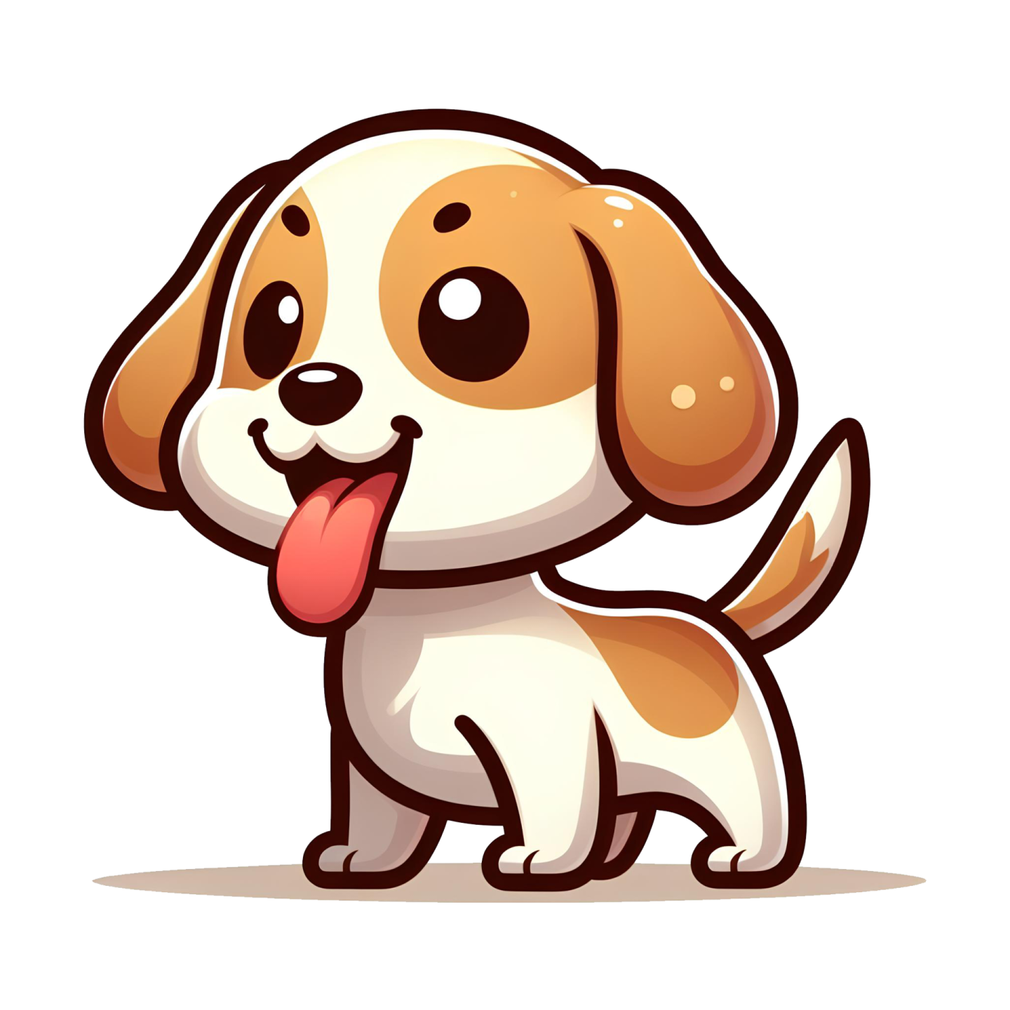 a cartoon dog with its tongue sticking out