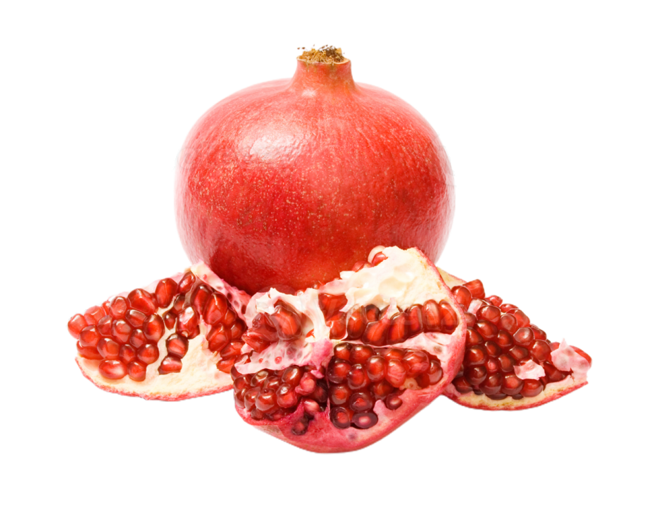 a pome on a white background