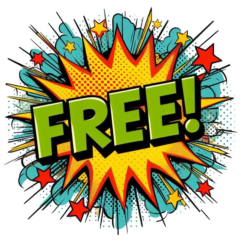 a free comic speech with the word free