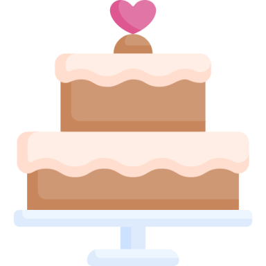 a cake with a heart on top