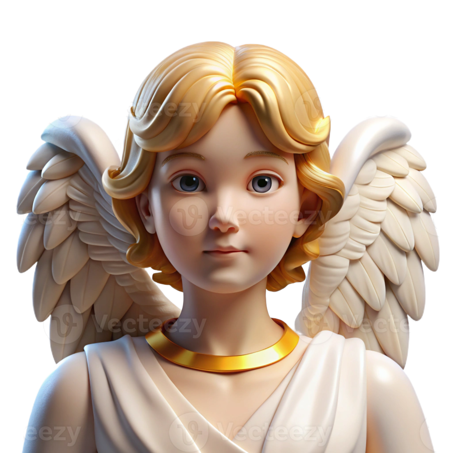 an angel with wings on a white background