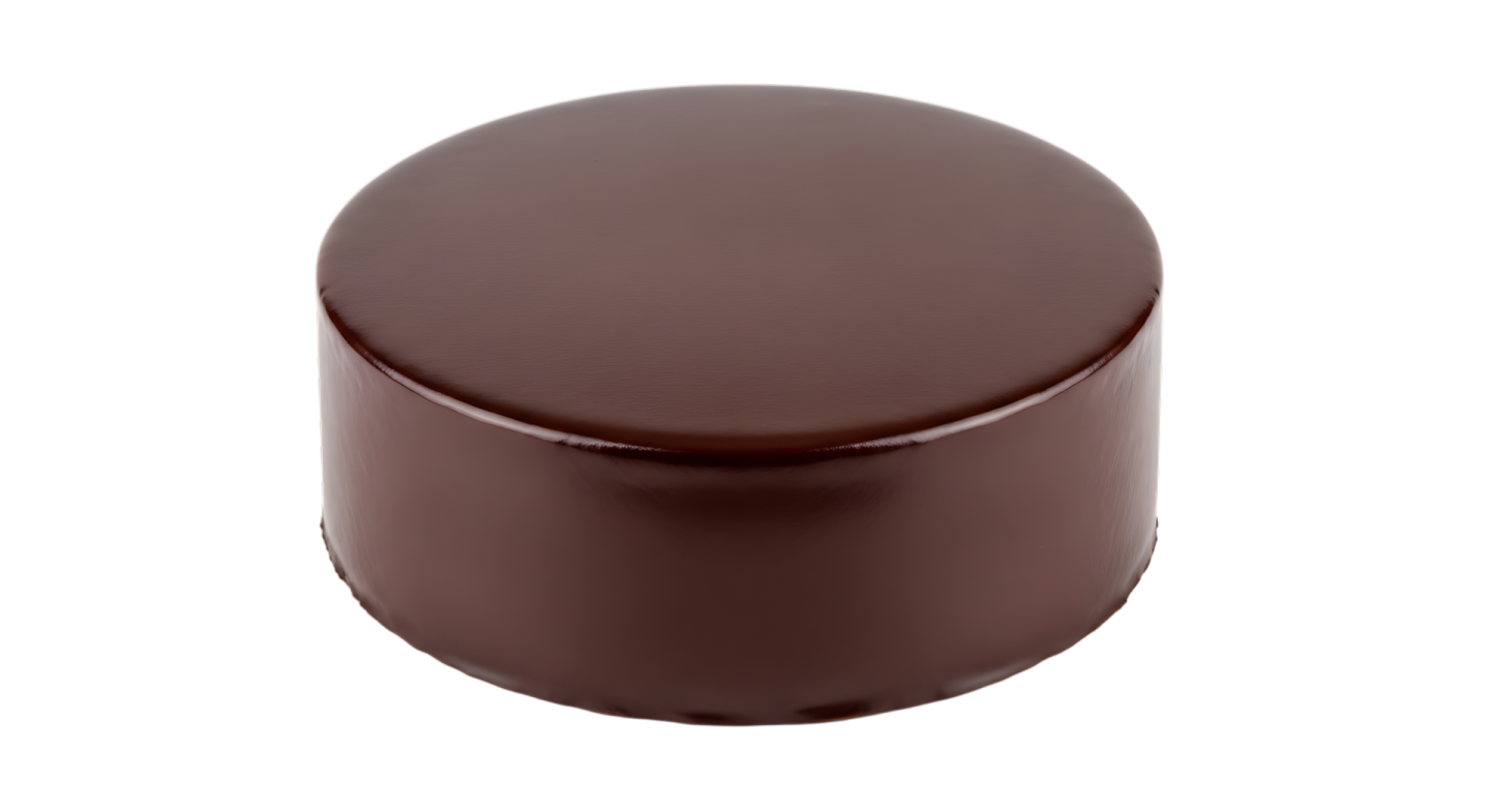 a chocolate covered jar with a lid