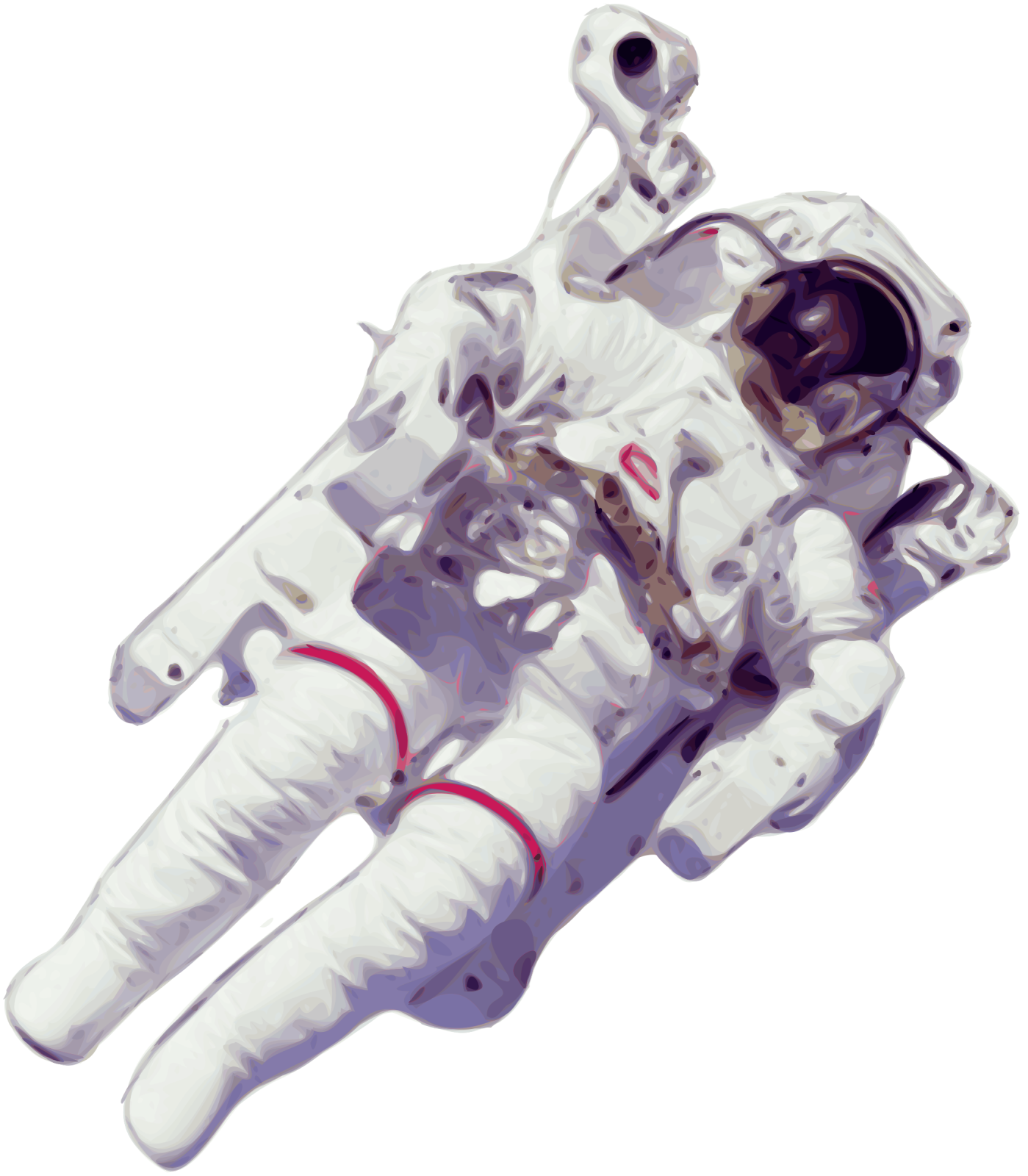 an astronaut floating in the air