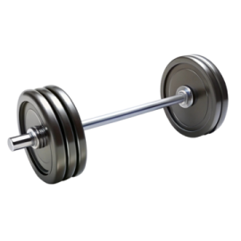 a barbell on a white background
