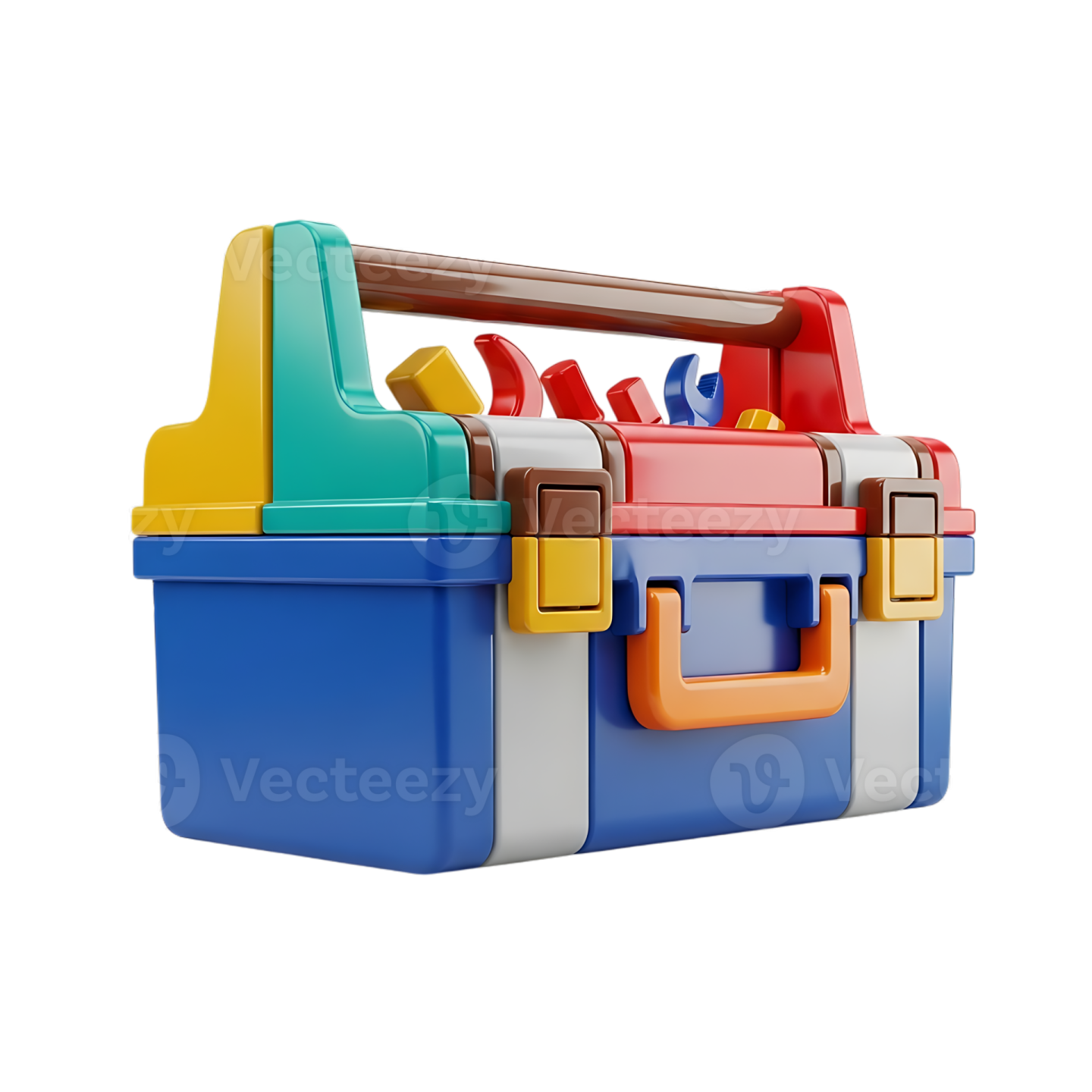 a plastic tool box with tools in it
