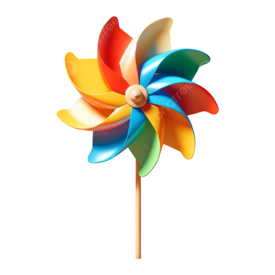 a colorful pinwheel on a stick