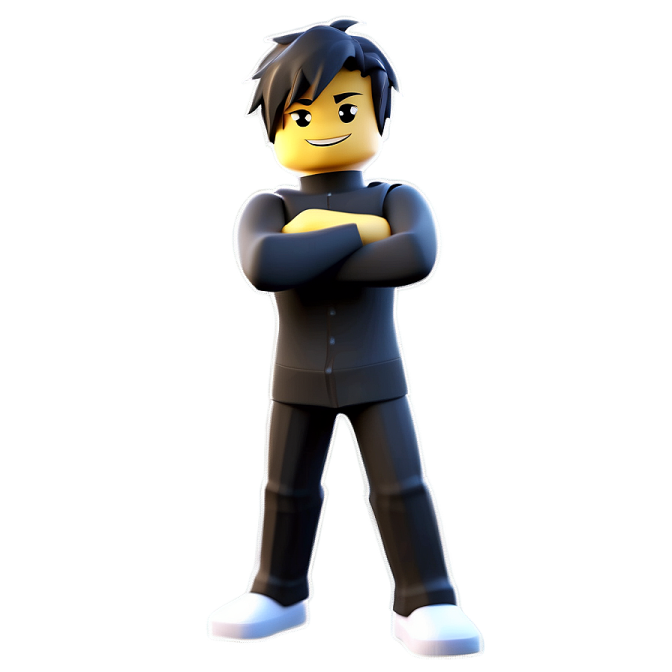 a cartoon character standing with his arms crossed
